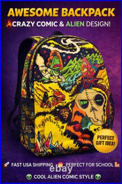 Alien Bong Backpack Bundle Smoking Gift Set Grinder Tray Pipe Ashtray