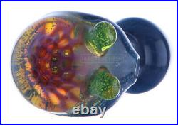 Amazing Blue 3D Hologram Honeycomb Bowl Spoon Smoking Pipe Ohio Valley Glass