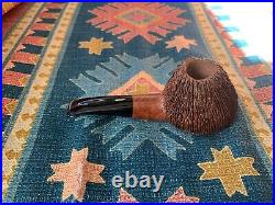 Amorelli Penna di San Michele Carved Bent Brandy (Unsmoked) Tobacco Pipe