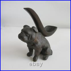 Antique Bulldog Pipe Smoking holder stand AMW Newark New Jersey bronze color