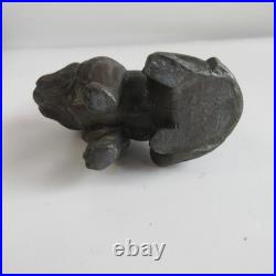 Antique Bulldog Pipe Smoking holder stand AMW Newark New Jersey bronze color