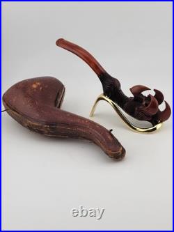 Antique FR rosenstill Germany smoking pipe Dragon Claw Habd Carved. W Orig. Case