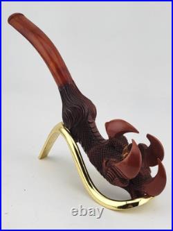 Antique FR rosenstill Germany smoking pipe Dragon Claw Habd Carved. W Orig. Case