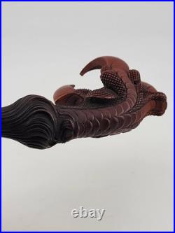 Antique FR rosenstill Germany smoking pipe Dragon Claw Habd Carved. W Orig. Case