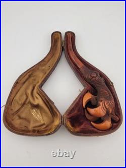 Antique FR rosenstill Germany smoking pipe Dragon Claw Habd Carved. W Orig. Case