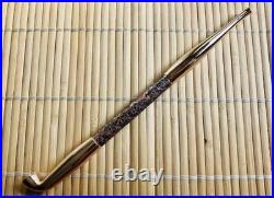 Antique Japanese Kiseru Smoking Pipe Samurai Tobacco Pipe Car Pattern