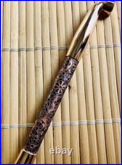 Antique Japanese Kiseru Smoking Pipe Samurai Tobacco Pipe Car Pattern