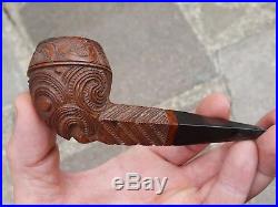 Antique c1900 New Zealand Maori Chief Carved Smoking Pipe ESTATE FIND