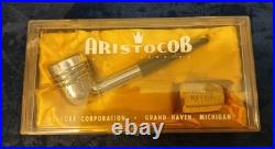 Aristocob WithNew Custom Meerschaum Liner Tobacco Pipe & Unsmoked Cob WithCase