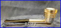 Aristocob WithNew Custom Meerschaum Liner Tobacco Pipe & Unsmoked Cob WithCase