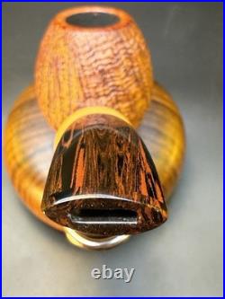 Artisan Brad Pohlmann Unsmoked 2016 Ring Grain Blast Bent Egg Tobacco Pipe