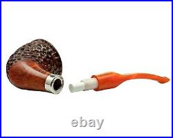 Artisan Briar Horn Tobacco Pipe Unique Rusticates Smoking Bowl with Filter KAF
