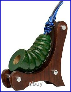 Artisan Briar Pipe Hand Carved Nautilus Spiral Tobacco Smoking Bowl made by KAF