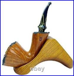 Artisan Briar Pipe Kit Plateaux Tobacco Smoking Bowl+ Wooden Stand Rack Holder