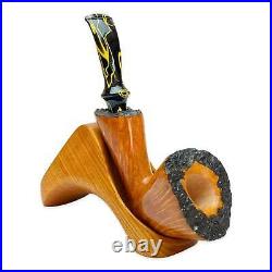 Artisan Briar Pipe Kit Plateaux Tobacco Smoking Bowl+ Wooden Stand Rack Holder