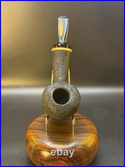 Artisan Bruce Weaver Unsmoked Blasted Bent Strawberry Tobacco Pipe