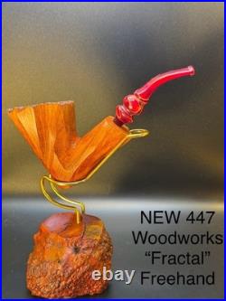 Artisan Paul Coley 447 Woodworks NEW Fractal Freehand Tobacco Pipe
