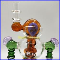 Arts Robot Glass Bong Glass Water Pipe Heady Smoking Pipe Recycler Oil Rig