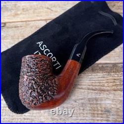 Ascorti Italia Carved Sei Oom Paul Briar Tobacco Pipe Italy Acrylic Stem New