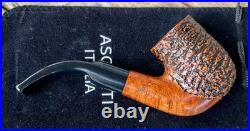 Ascorti Italia Carved Sei Oom Paul Briar Tobacco Pipe Italy Acrylic Stem New