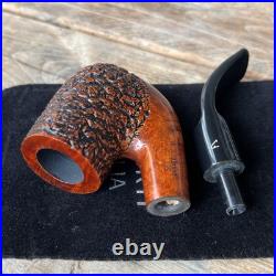 Ascorti Italia Carved Sei Oom Paul Briar Tobacco Pipe Italy Acrylic Stem New