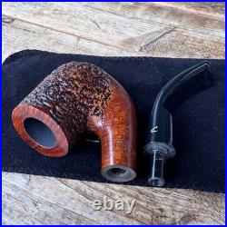 Ascorti Italia Carved Sei Oom Paul Briar Tobacco Pipe Italy Acrylic Stem New