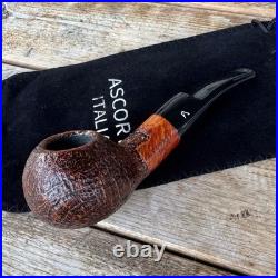 Ascorti Italia Nove Sand Chubby Author Rusticated Briar Tobacco Pipe New