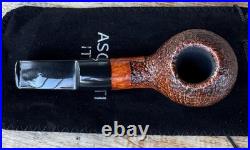 Ascorti Italia Nove Sand Chubby Author Rusticated Briar Tobacco Pipe New