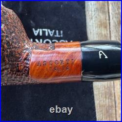 Ascorti Italia Nove Sand Chubby Author Rusticated Briar Tobacco Pipe New