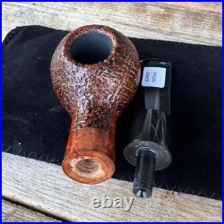 Ascorti Italia Nove Sand Chubby Author Rusticated Briar Tobacco Pipe New