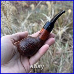 Ascorti Italia Nove Sand Chubby Author Rusticated Briar Tobacco Pipe New