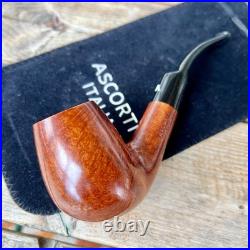 Ascorti Italia Otto Smooth Bent Egg Billiard Briar Tobacco Pipe New