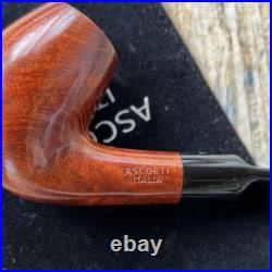 Ascorti Italia Otto Smooth Bent Egg Billiard Briar Tobacco Pipe New