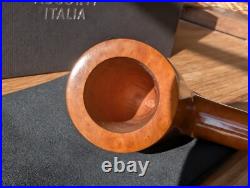 Ascorti Natural Smooth Chimney Tobacco Pipe New Unsmoked Estate with Box