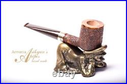 Asikyan Pipe #370/23 Billiard Rusticated Hand Made