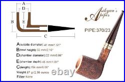 Asikyan Pipe #370/23 Billiard Rusticated Hand Made