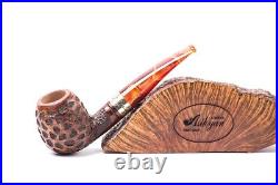 Asikyan Pipe #392/24 Half Bent Apple Art Rusticated Hand Made