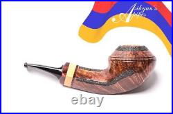 Asikyan Pipe #432/24 Bulldog Smooth Partially Rusticated Hand Made