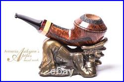 Asikyan Pipe #432/24 Bulldog Smooth Partially Rusticated Hand Made