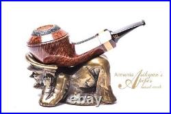 Asikyan Pipe #432/24 Bulldog Smooth Partially Rusticated Hand Made