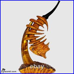Astonishing Work Of Art Smooth Super Sculptural Fish-fossil Smoking Pipe-sava