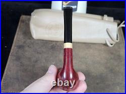 Atin Pipes #65 Smooth Rhodesian with Spalted Boxwood Tobacco Smoking Pipe
