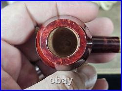 Atin Pipes #65 Smooth Rhodesian with Spalted Boxwood Tobacco Smoking Pipe