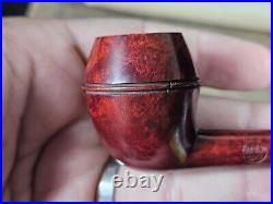 Atin Pipes #65 Smooth Rhodesian with Spalted Boxwood Tobacco Smoking Pipe