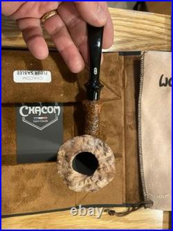 BEAUTIFUL Chacom Fleur Sablee Tobacco Pipe No Filter with Original Box and Pouch