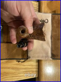 BEAUTIFUL Chacom Fleur Sablee Tobacco Pipe No Filter with Original Box and Pouch
