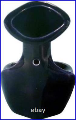 BLACK Ceramic Glass Bent Ladle Gold Leaf Water Hookah Tobacco Pipe 0784-GL USA
