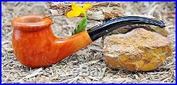 Beautiful HIGH GRADE il Ceppo Bent Briar Smoking Pipe in Warm Honey Amber Tones