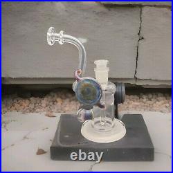 BeerGlass 14mm LokisLipstick Single Bubbler With Sanblasted Bottom. Signed