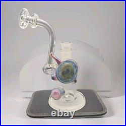 BeerGlass 14mm LokisLipstick Single Bubbler With Sanblasted Bottom. Signed